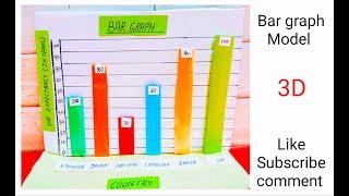 Bar graph model 3D for School Exhibition - diy using paper and cardboard Model