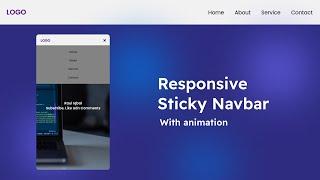 Responsive Sticky Navbar - HTML CSS & JavaScript