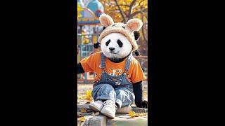 Fubao Autumn Photo ~# Giant Panda Fubao# Fubao Enters False Pregnancy# AI panda#panda animation