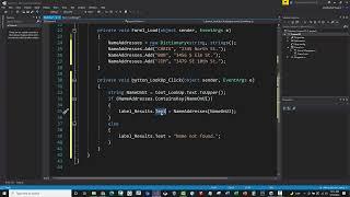 C# Training - 10 - Dictionary and Hashtable LookUp Collections