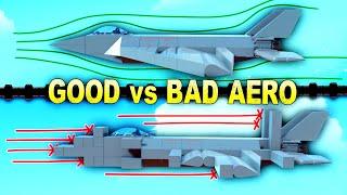 Good Aerodynamics vs Terrible Aerodynamics on a Plane