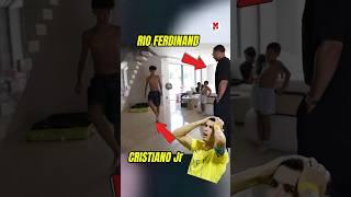  Cristiano Jr showing off his skills with Man U legend Rio Ferdinand  #soccer