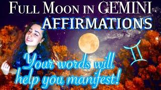 FULL MOON IN GEMINI - Manifestation Meditation 5 HOURS - affirmations to help you in December 2022