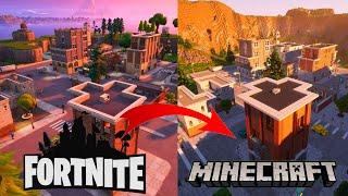 I built Tilted Towers from Fortnite in Minecraft! ( 50 Hours Timelapse)