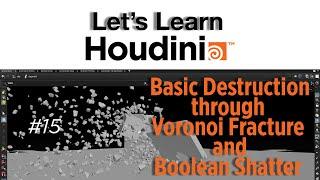 Let's Learn Houdini : Basic Wall Destruction Through Voronoi Fracture and Boolean Shatter