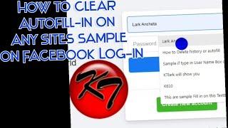 How to Clear Autofill-in on any sites sample on Facebook Log-in TextBox?