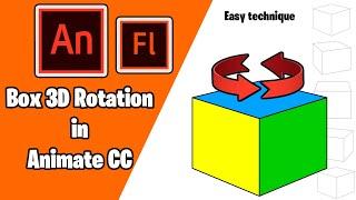 Box 3D Rotation Animation, Frame by Frame Animation, Adobe Animate CC Tutorial