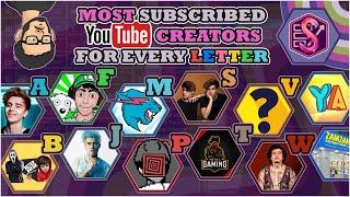 PewDiePie, MrBeast & More! | The Most Subscribed YOUTUBER of every Letter! (2011-2024)