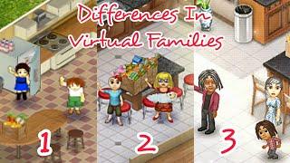 The Differences In Virtual Families 1,2, & 3