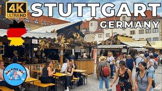 Stuttgart, Germany Autumn Walk - 4K 60fps with Immersive Sound & Captions