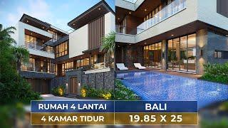 RESORT KALAH MEWAH, BEGINI KERENNYA DESAIN RUMAH MODERN 4 LANTAI DI BALI! LENGKAP!! - JASA ARSITEK