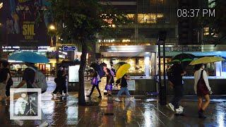 [4K] Rainy night Hongik University Station Exit 9 l 비오는 밤 홍대입구역 9번출구 ASMR