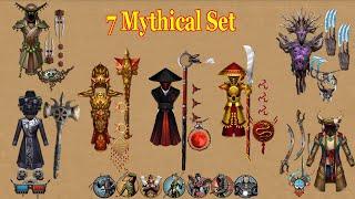 Shadow Fight 2 || All Mythical Set vs All Bosses 「iOS/Android Gameplay」
