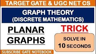 TRICKS To Solve Planar Graphs in 10 Seconds(Discrete Maths)-GATE &  UGC NET CS(Contact @ 8368017658)