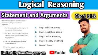 Statement and Arguments logical reasoning (Eng-Hin) | Er Sahil ka Gyan