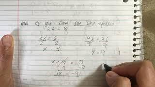 How do you solve one step equation/math homework help