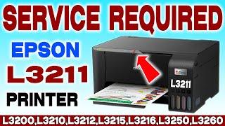 Epson l3211 red light blinking solution || Epson service required l3210