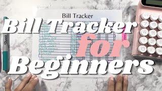 BUDGETING FOR BEGINNERS 2022 | How to set up your BILL TRACKER