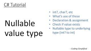 C# Tutorial: Understanding Nullable value type in C#