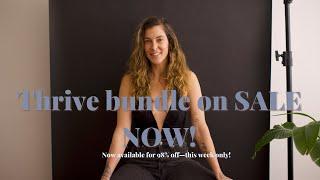 THRIVE BUNDLE launch! plant-based recipes, yoga, postpartum and more at 98% discount!