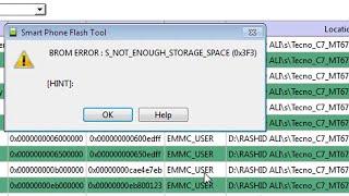 Brom error S_NOT_ENOUGH_SRTORAGE_SPACE (0x3f3) solved 100%