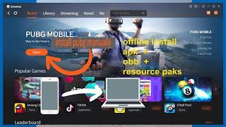 PUBG install manually apk obb resource paks in gameloop