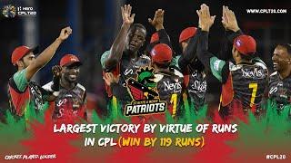 LARGEST VICTORY BY VIRTUE OF RUNS IN CPL HISTORY | #CPL20 #SKPInFocus #CricketPlayedLouder