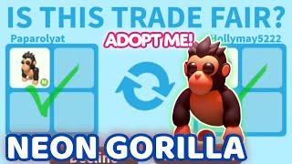 NEON GORILLA Trade + Flex =   in Adopt Me! on Roblox