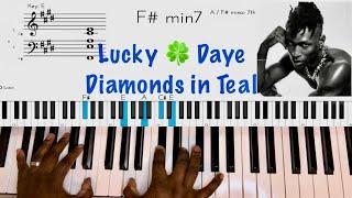 Lucky Daye Diamonds in Teal Piano Chords Tutorial