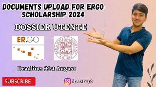 Documents upload on Dossier Utente 2024 | Ergo scholarship | Regional scholarship