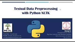 Introduction to Textual Preprocessing with Python NLTK
