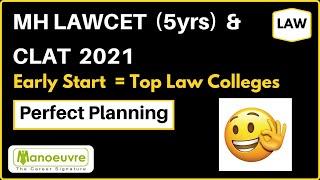 Law Entrance 2021 Prep.- MH LAWCET (5Yrs) & CLAT - Early Start = Top Law Colleges - Perfect Planning