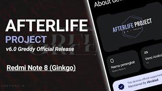 CUSTOM ROM AFTERLIFE 6.0 GREDDY OFFICIAL | Xiaomi Redmi Note 8 | Ginkgo