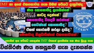 IMF එකෙන් ලැබෙන විස්තීරණ ණය පහසුකම ගැන හරියට දැනගන්න - about IMF loan Sri lanka