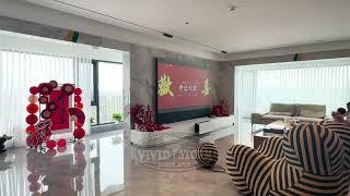 VIVIDSTORM S PRO Screen + Custom Monte Carlo Cabinet #homedecor #homecinema #hometheater #screen