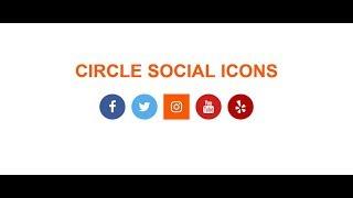 How to Create Circle Social icons with Font Awesome icon hover effect