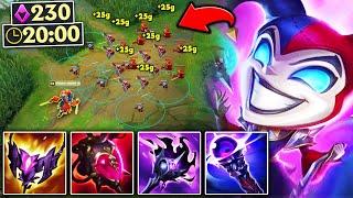 When Shaco gets PERFECT Farm for 23 minutes straight (FASTEST FULL BUILD EVER)