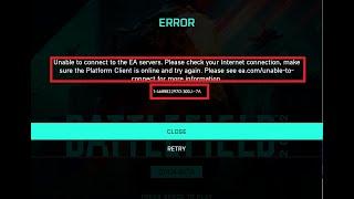 How To Fix Error 4688822970. Make sure the Platform Client is online on Battlefield 2042