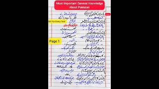 Important General Knowledge about Pakistan| Pakistan GK in Urdu| National Symbols of Pakistan| Urdu