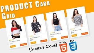Product Grid Design using HTML CSS | Product Card design design | Product Card grid design html CSS