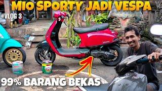 #vlog3 MODIF MIO JADI VESPA - AJIK KRISNA UBUD BALI‼️