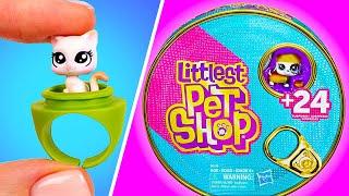 Unboxing Littlest Pet Shop || Rings With Cute Animals And Fun Vending Machine Pack