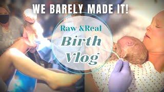 Birth Vlog *raw and real* | WE BARELY MADE IT TO THE HOSPITAL | Fast Labor and Delivery