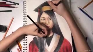 Talented Ambidextrous Teen Draws Her 2020 Grad Portrait