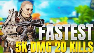 FASTEST 5K DMG 20 KILL *WORLD RECORD* ? - Apex Legends Wraith Gameplay