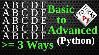 Python Pattern Program - Printing Character in Python | Square Pattern | Python Character Pattern 2