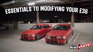 ESSENTIALS TO MODIFYING YOUR BMW E36 | quick tips (4K)