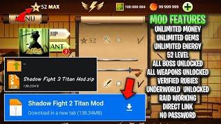 Shadow Fight 2 Titan Mod Apk Download | Max Level, All Weapons, Unlimited Resources | Direct Link