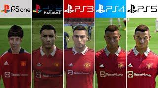 PS5 vs PS4 vs PS3 vs PS2 vs PS1 | FIFA - Сравнение графики и лиц (4k 60fps)