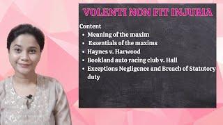 Volenti Non Fit Injuria | Legal Maxims | LLB Notes